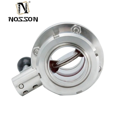 Hydraulische sanitaire vlinderklep 304 316L roestvrij staal eenzijdig gelast draad hoge temperatuur media ISO9001 gecertificeerd