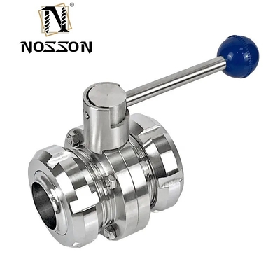 Hydraulische sanitaire vlinderklep 304 316L roestvrij staal eenzijdig gelast draad hoge temperatuur media ISO9001 gecertificeerd