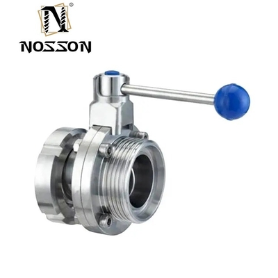 Hydraulische sanitaire vlinderklep 304 316L roestvrij staal eenzijdig gelast draad hoge temperatuur media ISO9001 gecertificeerd