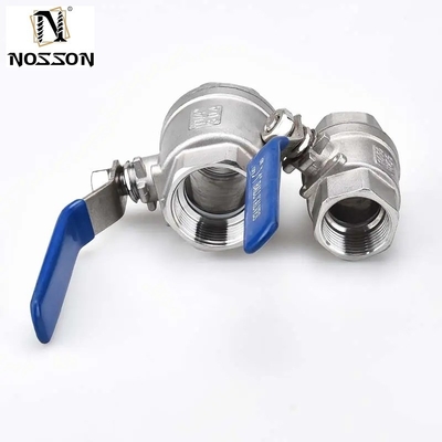 Aanpasbare poortgrootte 1/2&quot; 4&quot; SS Hoogdruk 1PC Hexagonale draad 2000wog kogelklep voor de voedings- en drankenindustrie