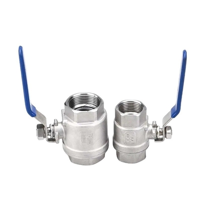 2pc 2 way Internal Thread Ball Valve gemaakt van 304 316 roestvrij staal voor industriële toepassingen en hydraulische structuur