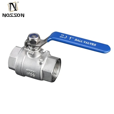2pc 2 way Internal Thread Ball Valve gemaakt van 304 316 roestvrij staal voor industriële toepassingen en hydraulische structuur