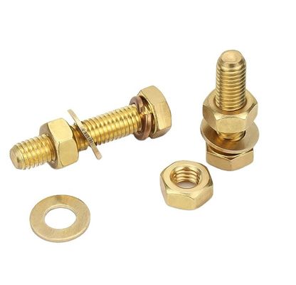 INCH-meetsysteem Messing Hex hoofdbout M3 M4 M6 M8 M10 voor bevestigingsmiddelenfabriek