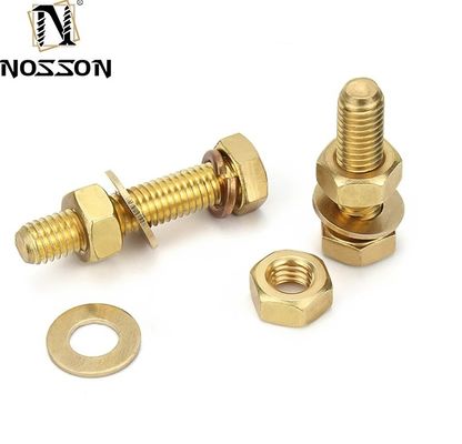 INCH-meetsysteem Messing Hex hoofdbout M3 M4 M6 M8 M10 voor bevestigingsmiddelenfabriek