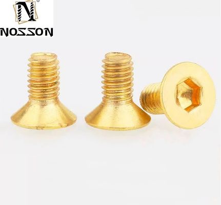 Zinc Finish Sliver M2 M2.5 M3 M4 M5 M6 Roestvrij staal 304 messing h62 Hex Socket Flat Countersunk Head Screw DIN Standard