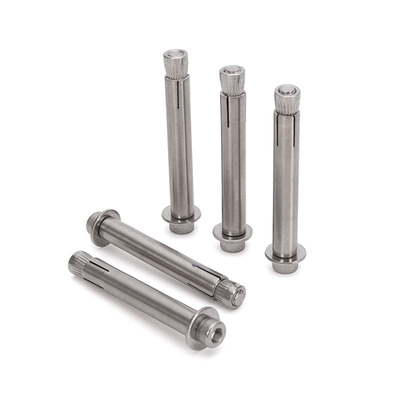 Lichte afwerking SS304 Hexagon Ingebouwde uitbreidingsschroef met mouw voor betonnen ankerinstallatie Langere levensduur TiCN-coating