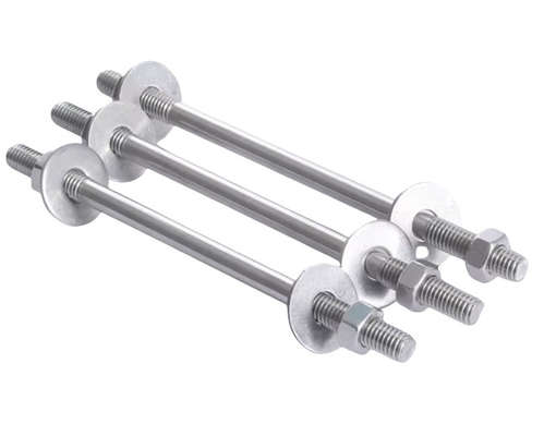 Zinc Finish Zilver roestvrij staal draadstaaf zware moeren volle draad bar draad stud bouten voor zware toepassingen