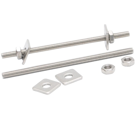 Zinc Finish Zilver roestvrij staal draadstaaf zware moeren volle draad bar draad stud bouten voor zware toepassingen