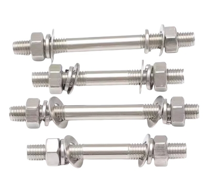 Zinc Finish Zilver roestvrij staal draadstaaf zware moeren volle draad bar draad stud bouten voor zware toepassingen