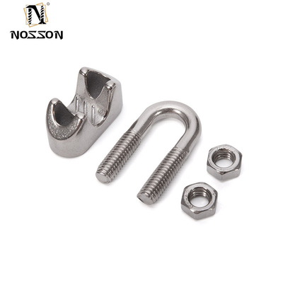 Gepersonaliseerde 10 mm metrische grootte DIN 741 gesmeed draad touw klem voor gepolijste roestvrijstalen marine rigging assemblies in de algemene industrie