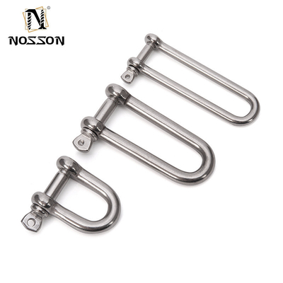 Hooggepolijste oppervlakte van roestvrij staal Long Dee Shackle voor metrisch meetsysteem in rigging hardware