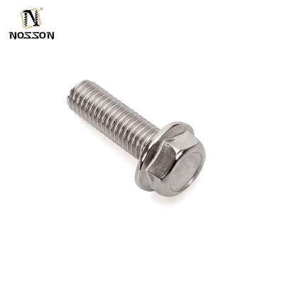 304 316 roestvrij staal M5 M20 DIN Standard Hex Flange Bolts voor zware toepassingen ZINK Finish Sliver