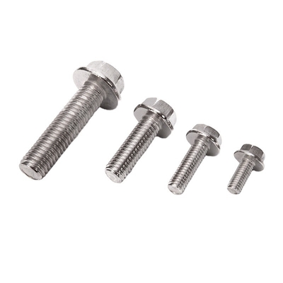 Duurzaam DIN-standaard 304 roestvrij staal Anti-slip tandvlies schroef met externe zeshoekige wasmachine Bolt Plain afwerking