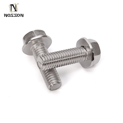 Duurzaam DIN-standaard 304 roestvrij staal Anti-slip tandvlies schroef met externe zeshoekige wasmachine Bolt Plain afwerking