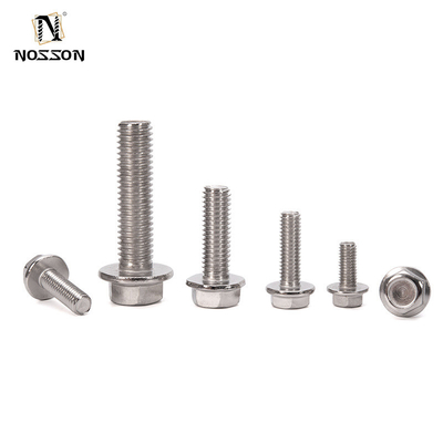 DIN-standaard 304 roestvrij staal anti-glijdende tandvlies schroef met externe zeshoekige wasmachine Bolt Sliver Finish Plain Finish Anti-slip