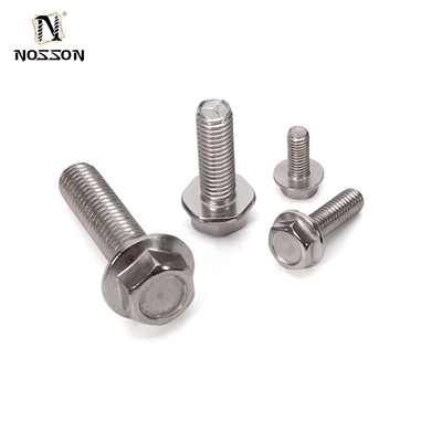 DIN-standaard 304 roestvrij staal anti-glijdende tandvlies schroef met externe zeshoekige wasmachine Bolt Sliver Finish Plain Finish Anti-slip