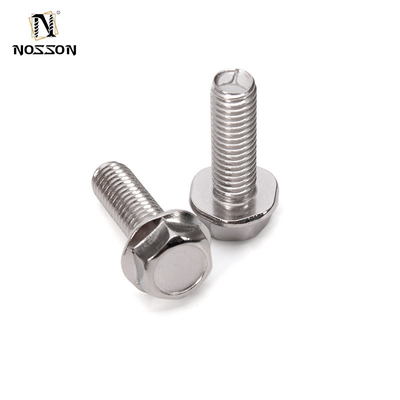 DIN-standaard 304 roestvrij staal anti-glijdende tandvlies schroef met externe zeshoekige wasmachine Bolt Sliver Finish Plain Finish Anti-slip