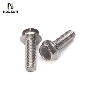 DIN-standaard 304 roestvrij staal anti-glijdende tandvlies schroef met externe zeshoekige wasmachine Bolt Sliver Finish Plain Finish Anti-slip