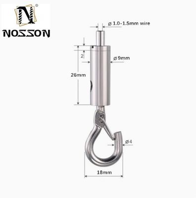 Metrisch meetsysteem Zink afwerking plafond hangbuckle met J-Iron Nickel-geplatte staaldraad en draad beveiligingshaak