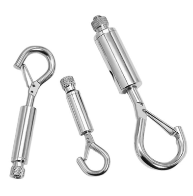 OEM aangepast 4.6mm-12mm draad touw slot hoofd hanger licht paneel licht hanger haak met veiligheidssluiting en veer haken