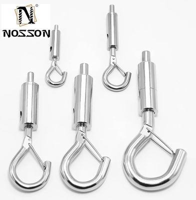 OEM aangepast 4.6mm-12mm draad touw slot hoofd hanger licht paneel licht hanger haak met veiligheidssluiting en veer haken