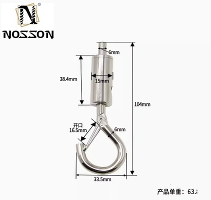 OEM aangepast 4.6mm-12mm draad touw slot hoofd hanger licht paneel licht hanger haak met veiligheidssluiting en veer haken