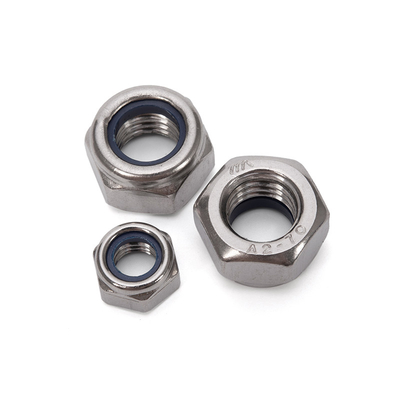 Gezondheidszorg Metric M5 5/16 Zelfvergrendelend Hexagon DIN985 roestvrij staal 304/316 Nylon Insert Lock Nut voor zware industrie