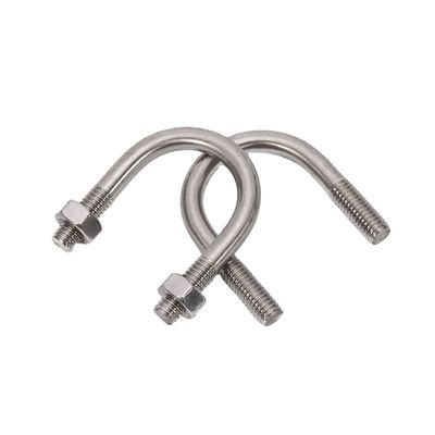Plain Finish U Bolt Pipe Clamp met moeren voor M3 M4 M5 M6 M8 M10 M12 M16 M20 Buizen Hot Dip gegalvaniseerd staal