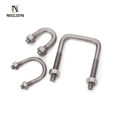 Plain Finish U Bolt Pipe Clamp met moeren voor M3 M4 M5 M6 M8 M10 M12 M16 M20 Buizen Hot Dip gegalvaniseerd staal