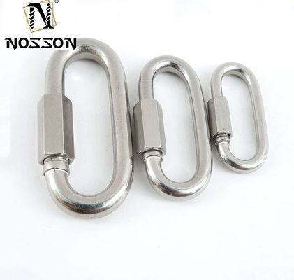 Corrosiebestendig maatwerk M3-M12 Zwaar werkend roestvrij staal snelle keten verbindingsring met zinkgeplatte afwerking