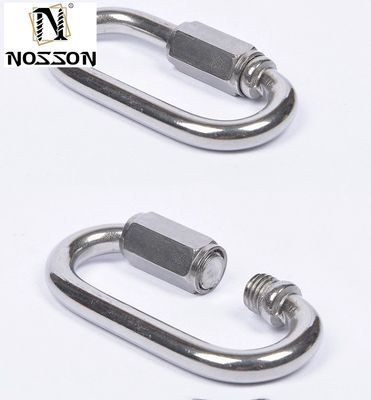 Corrosiebestendig maatwerk M3-M12 Zwaar werkend roestvrij staal snelle keten verbindingsring met zinkgeplatte afwerking