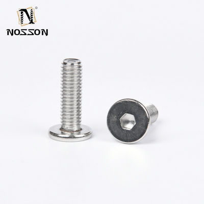 M2 M2.5 M3 M4 M5 M6 Din7991 304 Roestvrij staal Hex Socket Flat Head Countersunk Meubel schroef met ZINK PLATED afwerking