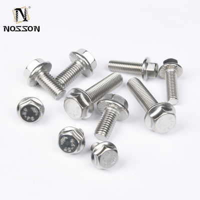 Draagbouten van roestvrij staal DIN6921 A4-80 Klasse M12 M16 M20 Hex Serrated Flange Bolt voor industriële toepassingen