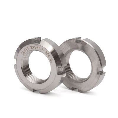 Imperial Measurement System Slotted Round Nuts Gegalvaniseerd Finish Roestvrij staal SS314 en SS306 maat