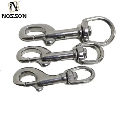 Plain Finish Stainless Steel Bolt Snap Swivel Carabiner voor de algemene industrie 10 mm