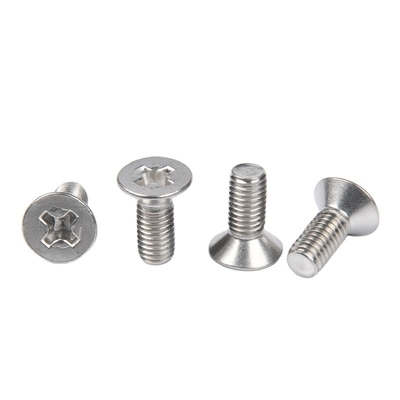 ZINK GEPLOTEERD JIS Standaard Alle Grootte DIN965 304 316 roestvrij staal Plat hoofd Kruis ingebouwde bouten Countersunk hoofd Phillips machine schroef