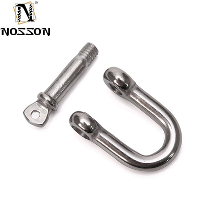 8 mm gepolijste marine D-type DIN82101 Heavy Duty Hardware Shackle met coller pin voor het tillen in retailindustrie oplossingen