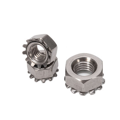 Metrische draad K-Lock Nuts Roestvrij staal Tanden vergrendeling Keps Nuts voor de algemene industrie Meubelen Metrische standaard GB