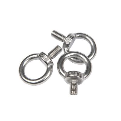 ISO-standaard Gekroomd M5 Ronde hoofd oogbout met D-ring roestvrij staal 304 DIN444 Lifting Eyebolt