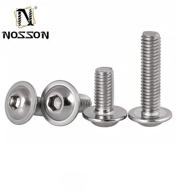 Platkop Zwart roestvrijstalen stopcontact Hexagonale schroef met flens Hexagonale m3 m4 m5 m6 m8 m10 m12 m14 m16 m20