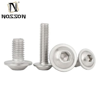 Platkop Zwart roestvrijstalen stopcontact Hexagonale schroef met flens Hexagonale m3 m4 m5 m6 m8 m10 m12 m14 m16 m20