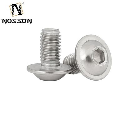 304 roestvrij staal Hex Hexagon Socket Round Button Flange Head Schroefbout met waskraag Plain Finish ISO Certified