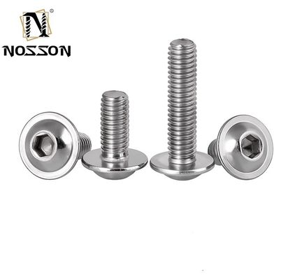304 roestvrij staal Hex Hexagon Socket Round Button Flange Head Schroefbout met waskraag Plain Finish ISO Certified