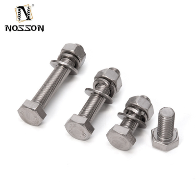 Zinkgeplatte ISO-standaard aangepaste lange roestvrij koolstofstaal zeshoekige hexagonale kop titanium roestvrij staal bouten en moeren en bouten hexagonale bouten