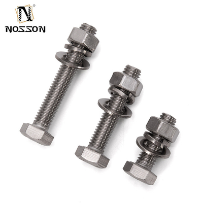 4.8 6.8 Gegalvaniseerde koolstofstaal Hex hoofd Bolt Nut Washer Set in plain afwerking voor langdurige prestaties