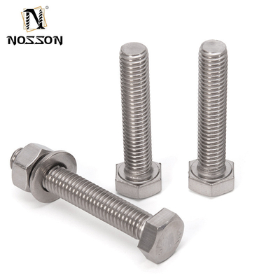 4.8 6.8 Gegalvaniseerde koolstofstaal Hex hoofd Bolt Nut Washer Set in plain afwerking voor langdurige prestaties