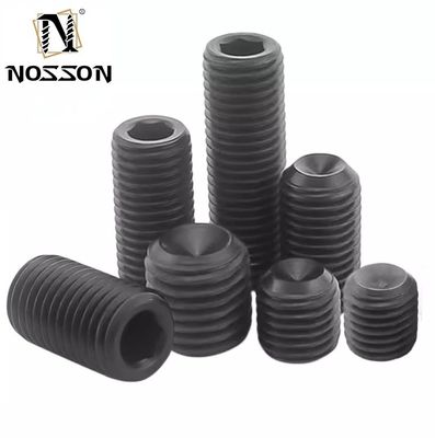 M1-M12 DIN916 1/4-20 3/8-16 Roestvrij staal Messing Koper Zink Fijne tand Hex Socket Slotted Flat Point Grub Set Schroef