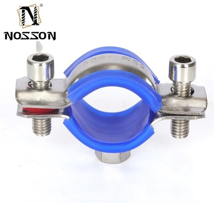 Standaard of niet-standaard buisclampen en -invoegstukken Metrische meting Rubber Saddle Metal Clamp met P Clips Industrie Applicatio