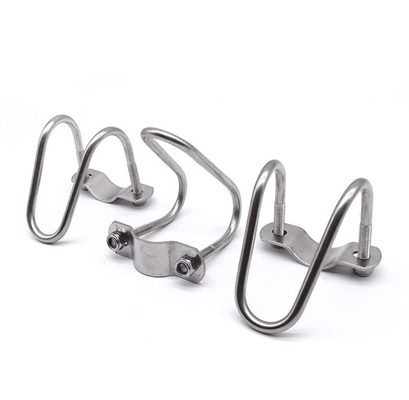 Roestvrij staal 304 316 Dubbele U-vormige buisklem voor M3 M4 M5 M6 M8 M10 M12 M16 M20 Buizen JIS Standard Plain Finish