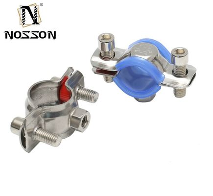 Ondersteuning van zware industrie 16-300 mm ronde buisclip met gespeld ontwerp en rubberen bekleding